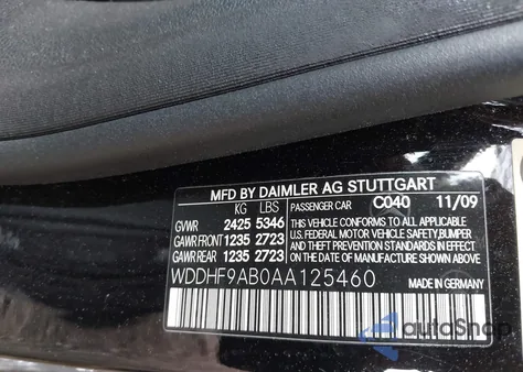 2010 Mercedes-Benz E 550 4Matic из США, поврежденный, VIN WDDHF9AB0AA125460